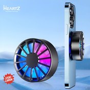 Resim HEARTZ "HEARTZ AL06 RGB Telefon Soğutucu Fan - Mıknatıslı Oyun Telefonu Soğutucu" 
