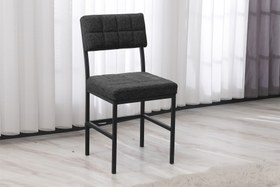 Resim NOVA MUTFAK MASA TAKIMI, 2 SANDALYE, BEYAZ, 70X70 CM, ANTRASİT 