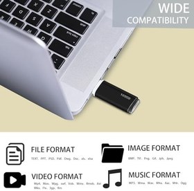 Resim USB Stick 128 GB, Memory Stick 2.0 Bellek Çubuğu USB 128G Flash Sürücü Flash Drive 128 Gbyte PC/Laptop/Notebook için (Siyah) 