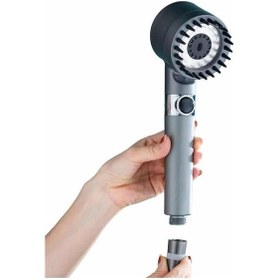 Resim Universal Duş Başlığı Yüksek Basınçlı Masaj Taraklı 3 Kademeli 