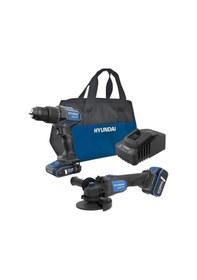 Resim Hyundai HD20X-60 Fırçasız Darbeli Matkap Ve Tornavida Seti + Hyundai AG20X-115 Fırçasız Açılı Taşlama Makinesi 