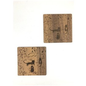 Resim Bardak Altlığı Model -24 Kahverengi 