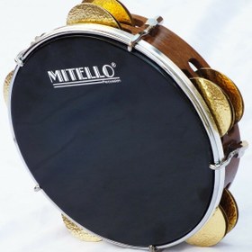 Resim Tef Tambourine Riq Marine W / Punched Cymbals 