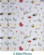 Resim Sevi Bebe Desenli Müslin Çok Amaçlı Bez 50x70 2 Adet ART-328 Sevi Çok Renkli 
