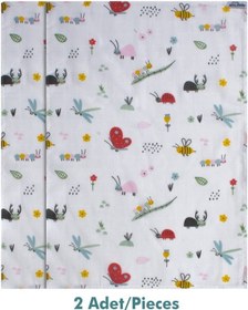 Resim Sevi Bebe Desenli Müslin Çok Amaçlı Bez 50x70 2 Adet ART-328 Sevi Çok Renkli 