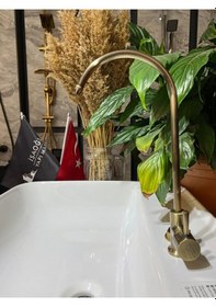 Resim İsaoğlu Yapı Mat Gold Arıtma Musluğu Mat Altın Su Arıtma Bataryası Gold Arıtma Musluğu Gold 