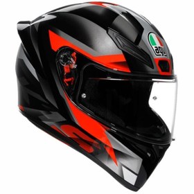 Resim AGV K1 S Fastlap Black Grey Red Kapalı Kask Uyumlu 