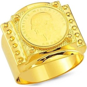 Resim Altın Şövalye Erkek Yüzük Ata Çeyrekli 