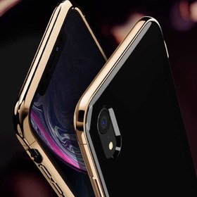 Resim Spigen iPhone XR ile Uyumlu Kılıf La Manon étui Gold Black 