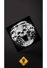 Resim Unisex Pamuklu Çok Amaçlı Saç-yüz Bağlanabıilir Motorcu Buff Bandana Siyah 