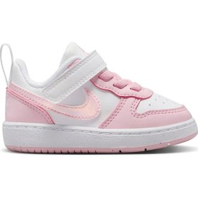 Resim Nike Court Borough Low Recraft Bebek Pembe Beyaz Spor Ayakkabı / Sneaker - Dv5458-105 
