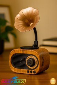 Resim Genel Markalar Kahverengi Kablosuz Gramafon Speaker B5 Classic Retro Style Ahşap Fonograf 2 Yıl 