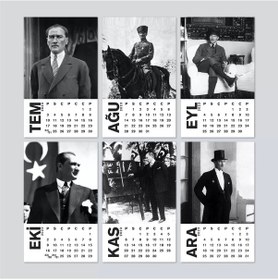 Resim Haftalık Planlamalı Atatürk Takvimi Atatürk Masa Takvimi 2027 Takvim Ve Haftalık Planlama İkisi Bir 