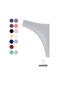 Resim Mistirik Paulo Model Fitilli Esnek Kumaş String Tanga Gri Renk Gri 
