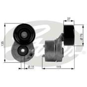 Resim GATES T38431 Alternatör Gergi Rulmanı Transit V184 2.4 Dı-2.4 Tdı-2.4 Tde 00-06 76×37×17 