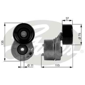 Resim GATES T38431 Alternatör Gergi Rulmanı Transit V184 2.4 Dı-2.4 Tdı-2.4 Tde 00-06 76×37×17 