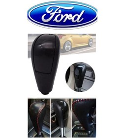 Resim Ford Otomatik Vites Topuzu Kılıfı El Yapımı Hakiki Deri . 