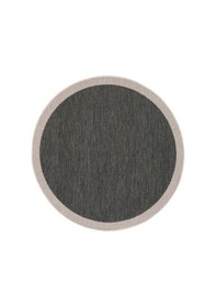 Resim Sisalux 3089 Antrasit Sisal Yuvarlak Sisal Dokuma Jüt Kilim Hav Toz Vermez Mutfak Oturma Odası Halısı Antrasit 