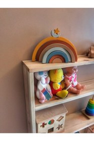 Resim MrtAhşap Oyuncak Rafı (Kitaplık) 