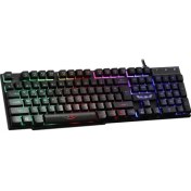 Resim Rush RK112 Q USB Mekanik His Ingilizce Klavye,siya 