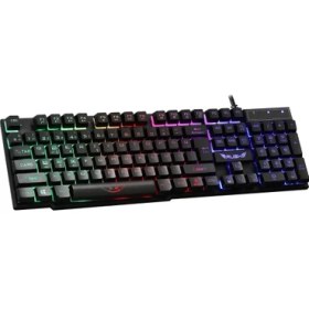 Resim Rush RK112 Q USB Mekanik His Ingilizce Klavye,siya 