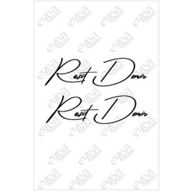 Resim Size Özel Isim Imzası 2 Adet Ad Soyad Imza Etiket 25x7 