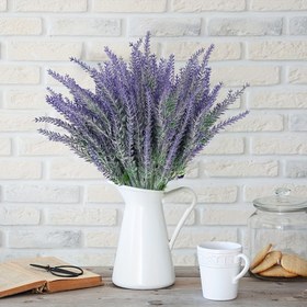 Resim 2 adet Yapay Mor Lavanta Demeti - Gerçekçi Plastik Sahte Lavanta Buketleri Düğünler için, Ev ve Bahçe Dekoru, Dayanıklı Hava Koşullarına Dirençli İç/Dış Mekan Dekorasyonu, Bakım Gerektirmez, Düğün Süslemeleri | Rustik Çekicilik | Dekoratif Buket 
