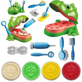 Resim ChildGen Doğal Oyun Hamuru Dişçi Dinozor Seti 