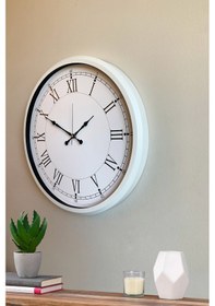 Resim Büro Ev Ofis Hediyesi İçin 52cm Metal Şık Beyaz Duvar Saati Diğer 