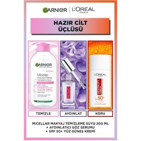 Resim Revitalift Filler Göz Serumu + 200ml Micellar Makyaj Temizleme Suyu + Clinical Spf50 Yüz Güneş Kremi pktlrlhzrclttrpset-10746 