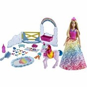 Resim Barbie Dreamtopia Bebek ve Tek Boynuzlu At GTG01 