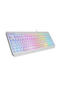 Resim Rampage Km-r57 Beyaz Rgb Aydınlatmalı Q Oyuncu Multmedia Klavye Ve 12800 Dpı Mouse Gaming Set 