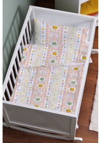 Resim Organik Anne Yanı Nevresim Takımı 60x100 - Şirin Kahramanlar 