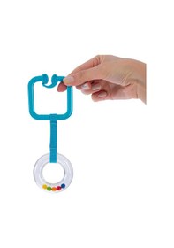 Resim Babyjem Pusete Asılabilir Kare Sesli Çıngırak Mavi 