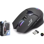 Resim Hadron G400 Bluetooth Oyuncu Mouse Type-C Port Şarjlı + LED Ekran Rgb 1600DPI Sessiz Siyah 