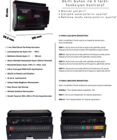 Resim ankarateknik Akıllı Merdiven At-Eco Oled Serisi 16 Kanal Modül + 2 Adet Pır Sensör Kit 