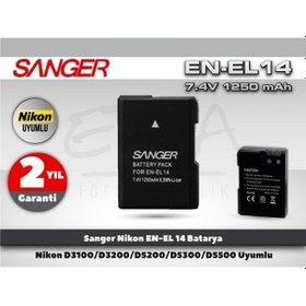 Resim Sanger Nikon En-El14 Batarya 