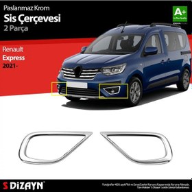 Resim S-dizayn Renault Express Krom Sis Farı Çerçevesi 2 Prç 2021 Üzeri 