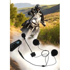 Resim MiraLive Kask Kulaklığı Motosiklet Intercom Interkom Dinleme Konuşma Özellikli Su Geçirmez 