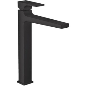 Resim Hansgrohe Metropol Tek Kollu Lavabo Bataryası 260 Çubuk Volan, Bas- Aç Gider Seti İle, Çanak Lavabolar İçin Satin Siyah Siyah 