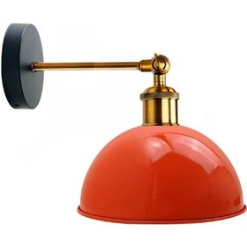 Resim Riolight Vintage,retro,rustik Kırmızı 1xe27 Eskitme Duylu Masallı Tekli Duvar Aplik Şapka Çap:23cm Rio Light 