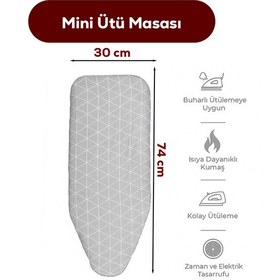 Resim Porsima 15120-2 Smart Mini Seyahat Portatif Katlanabilir Ayaklı Ütü Masası Çok Renkli 