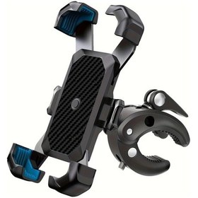 Resim Xuweiwei Shock Proof Four Claw Bisiklet Telefon Tutucu Black Motorcycle Scooter Navigasyon Tutucu Siyah 