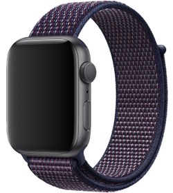 Resim Apple Watch Uyumlu Spor Loop Kordon Lacivert - 38 - 40 - 41 - (42-Watch-10 - 11)mm M/L 