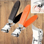 Resim 1 adet Modern Paslanmaz Çelik Ayak Tırnak Klipsi - Geniş Açılı, Sıçramaya Karşı, Kalın Tırnaklar İçin Eğri Kenarlı Ergonomik Tasarım, Erkekler ve Yaşlılar İçin İdeal, Unisex Tırnak Bakım Aracı, Tırnak Bakım Temel Gereksinimleri | Modern Ayak Tırnak Klipsi | Ergonomik Kolu 
