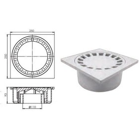 Resim Büyük Çamur Yer Süzgeci 25x25 100 Lük Alttan Çıkışlı 