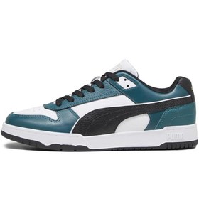 Resim Puma Unisex Günlük Spor Ayakkabı RBD Game Low Beyaz Yeşil Sneaker 38637321 