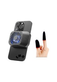 Resim Telefon Soğutucu Fan Radyatör Batarya Siyah Şarjlı Typc Girişli 1 Adet Al05 Sogutucu 1 Adet Eldiven 