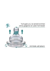 Resim Mamajoo %0 Bpa Silikon Biberon Emziği İkili 0+ Ay No: 1 