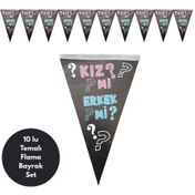 Resim Kızmı Erkekmi Flama Bayrak Set Süs Tüm Yaşlar 